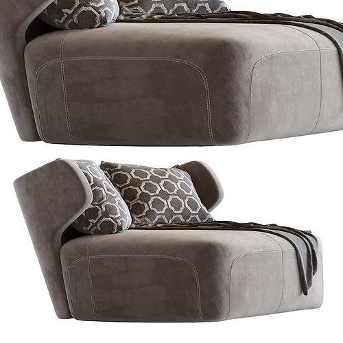 DC 150 Chaise Longue Ceccotti Collezioni 3D model 5