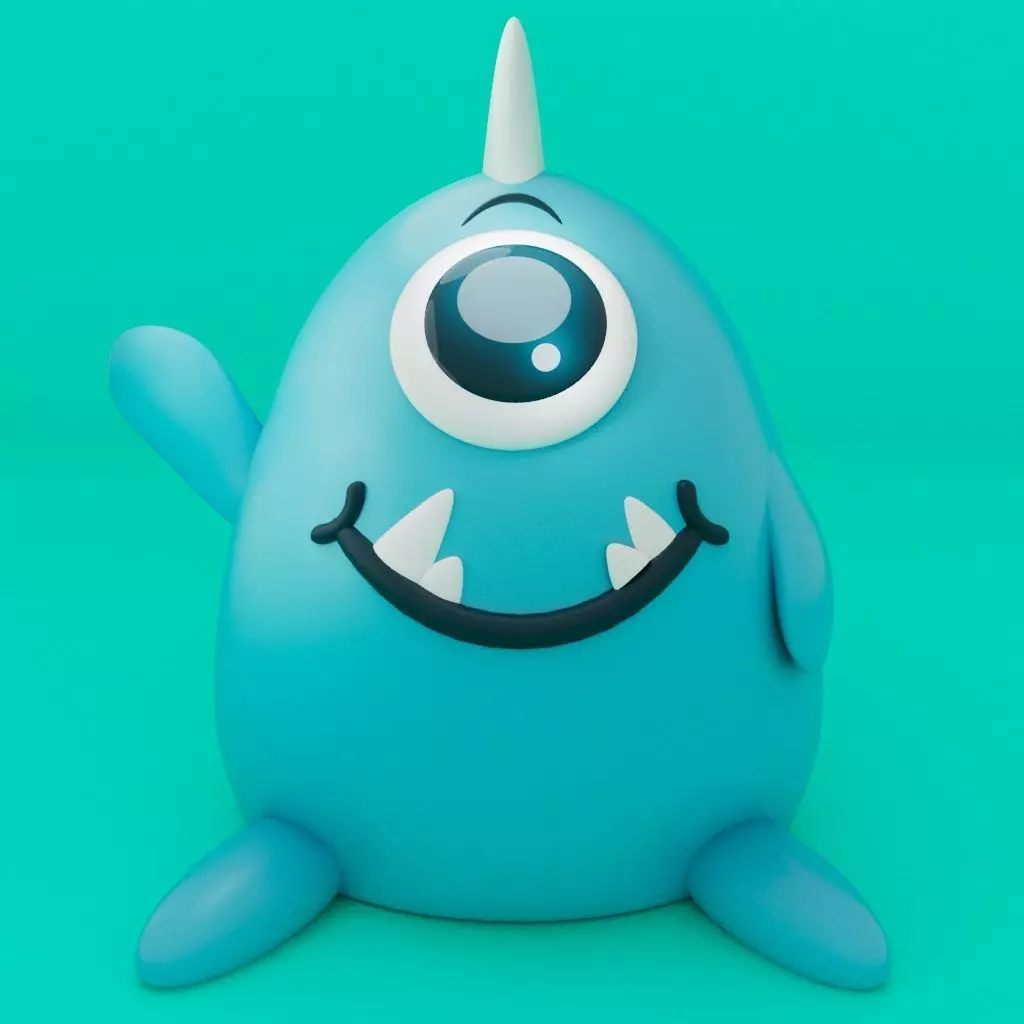 Cute Little Monster 3D print model_0