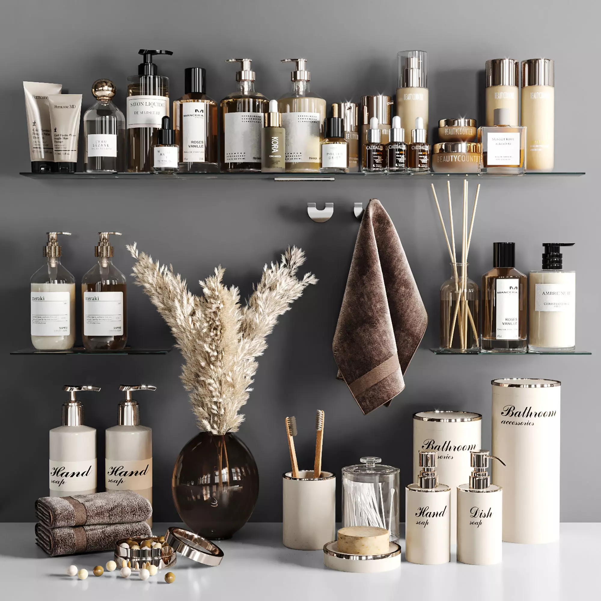 Bathroom accessories 3D model_0