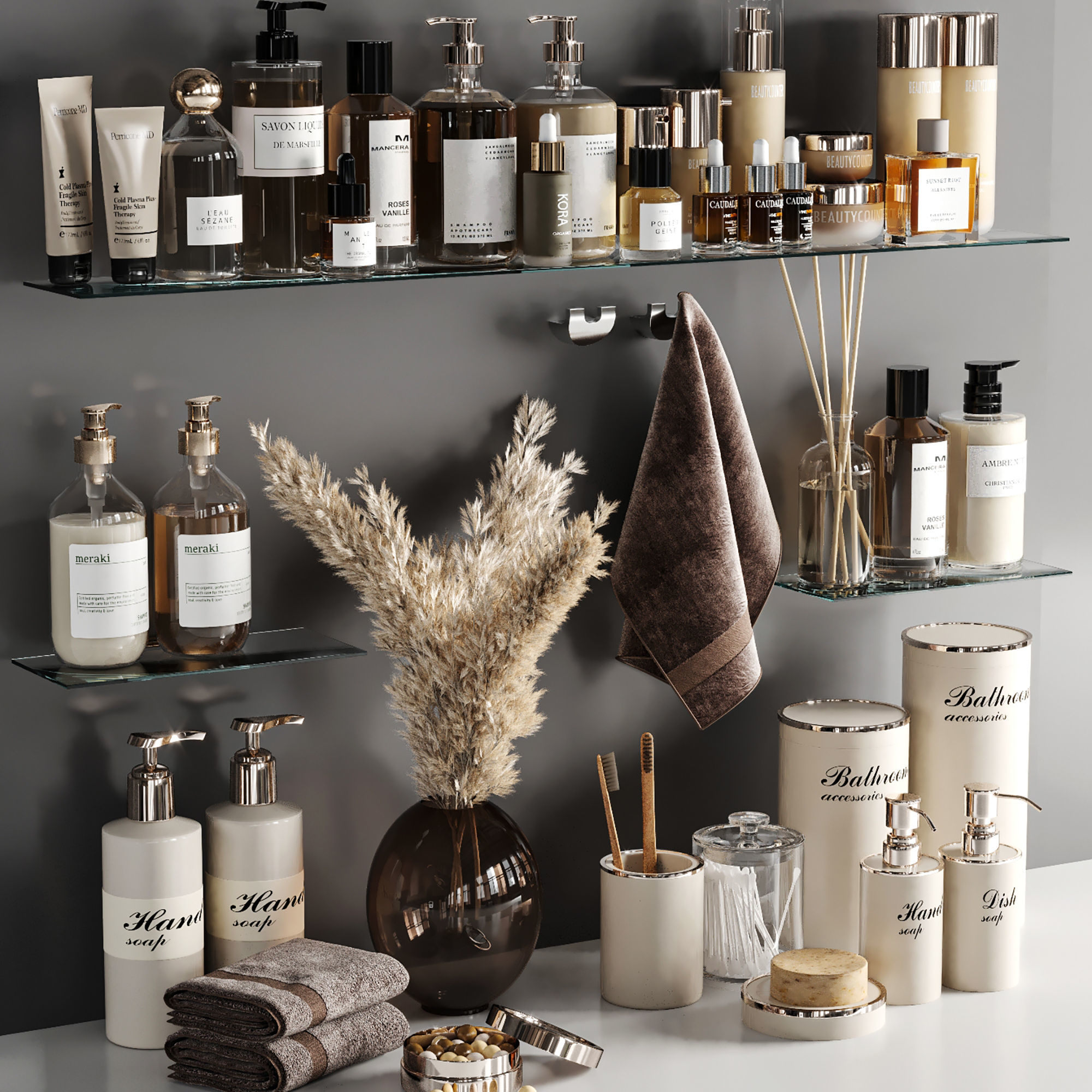 Bathroom accessories 3D model_3