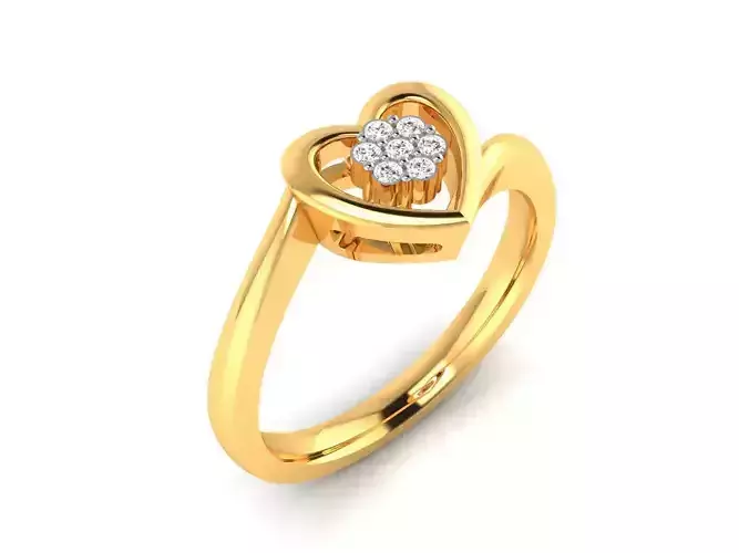 Solitaire Wedding Engagement Heart Ring