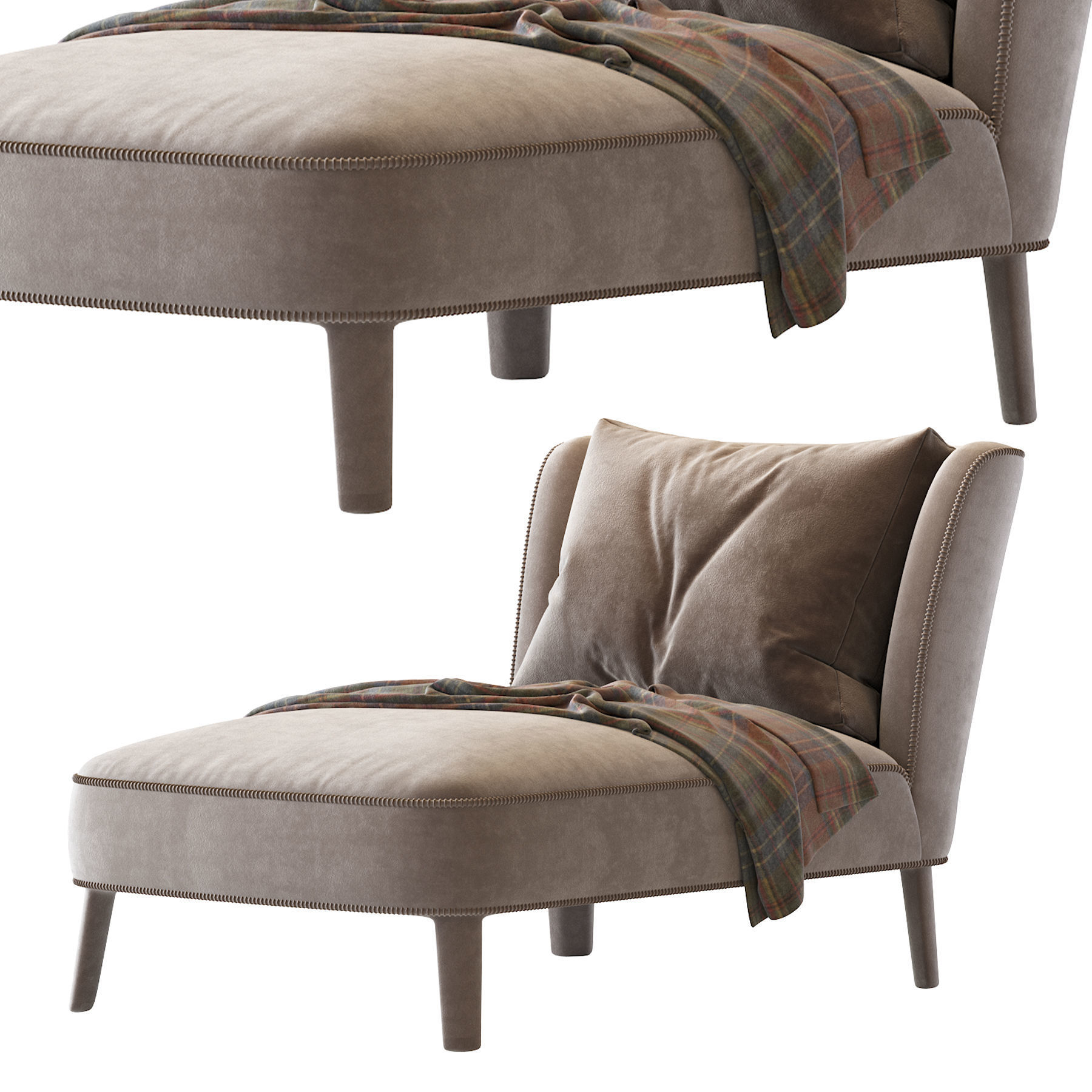 Febo Chaise Longue Maxalto 3D model_4