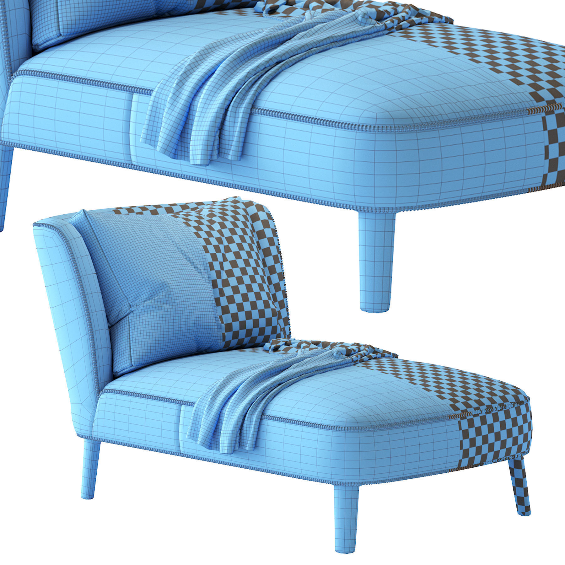 Febo Chaise Longue Maxalto 3D model_5