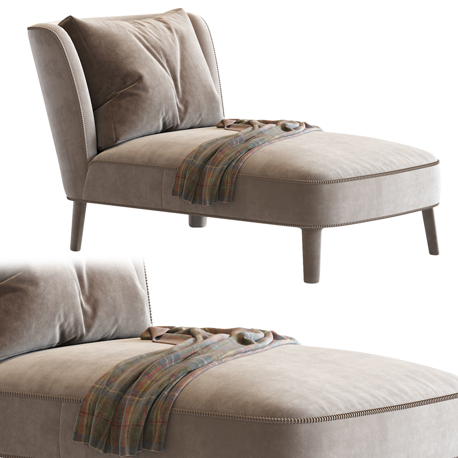 Febo Chaise Longue Maxalto 3D model_1