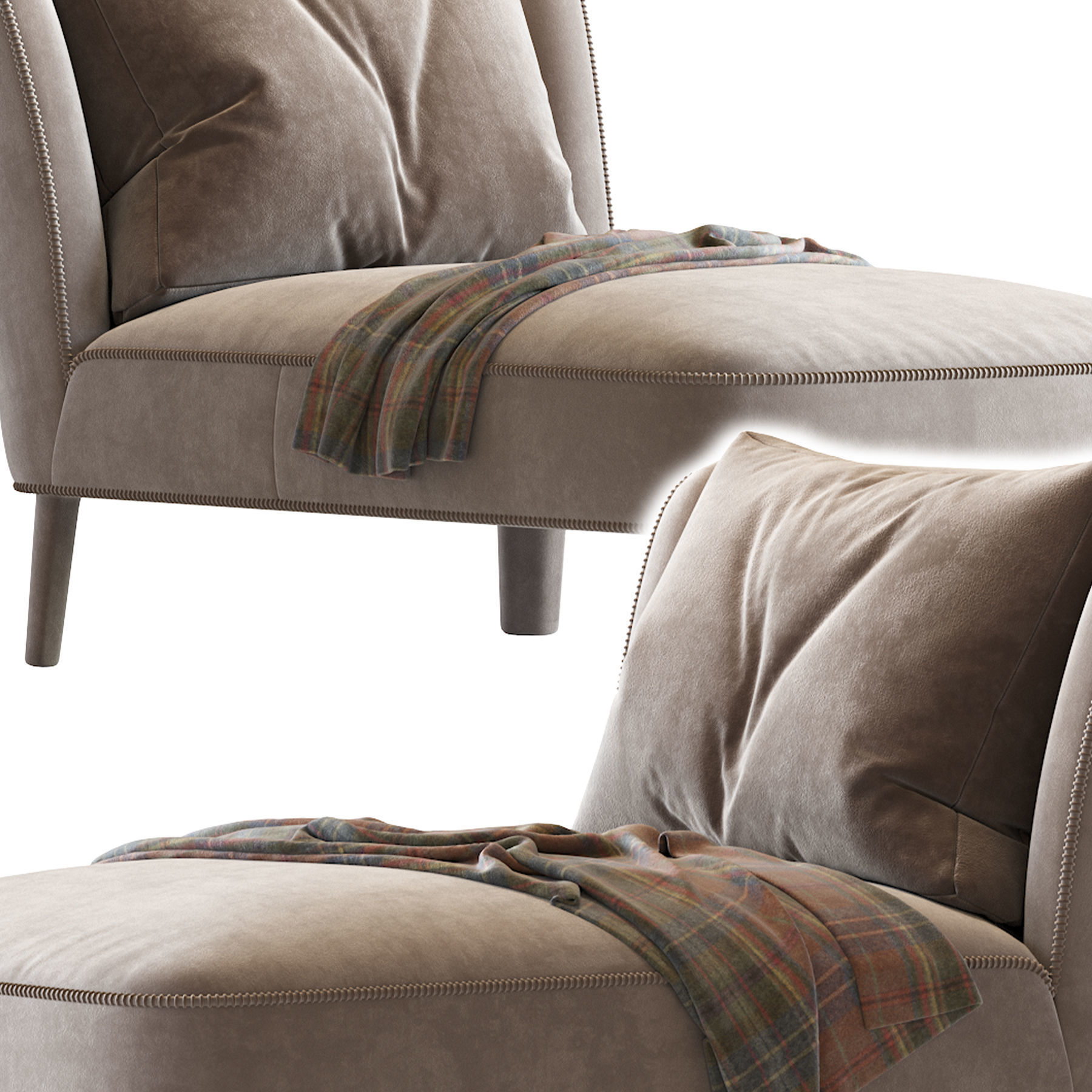 Febo Chaise Longue Maxalto 3D model_3