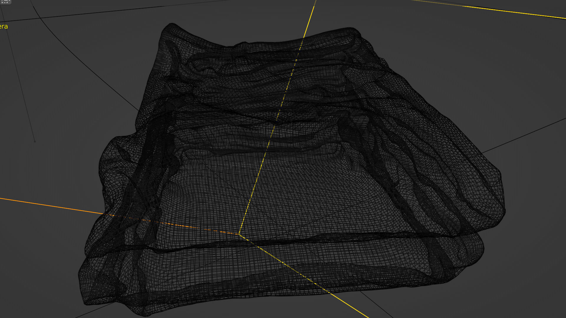 Pile or stock of folded black jeans pants for wardrobe 3D model_5