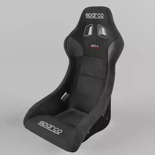 Racing Seat Sparco QRT-C CARBON Suede Black 3D model