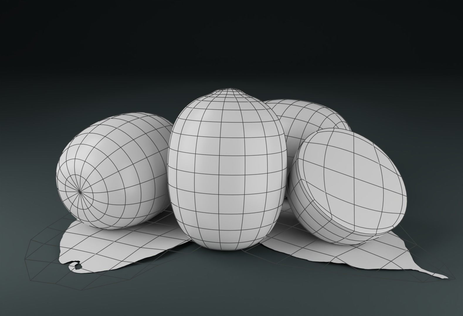 Fresh Kiwi Low-poly 3D model_6
