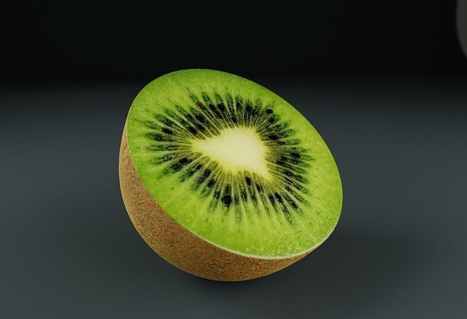 Fresh Kiwi Low-poly 3D model 5