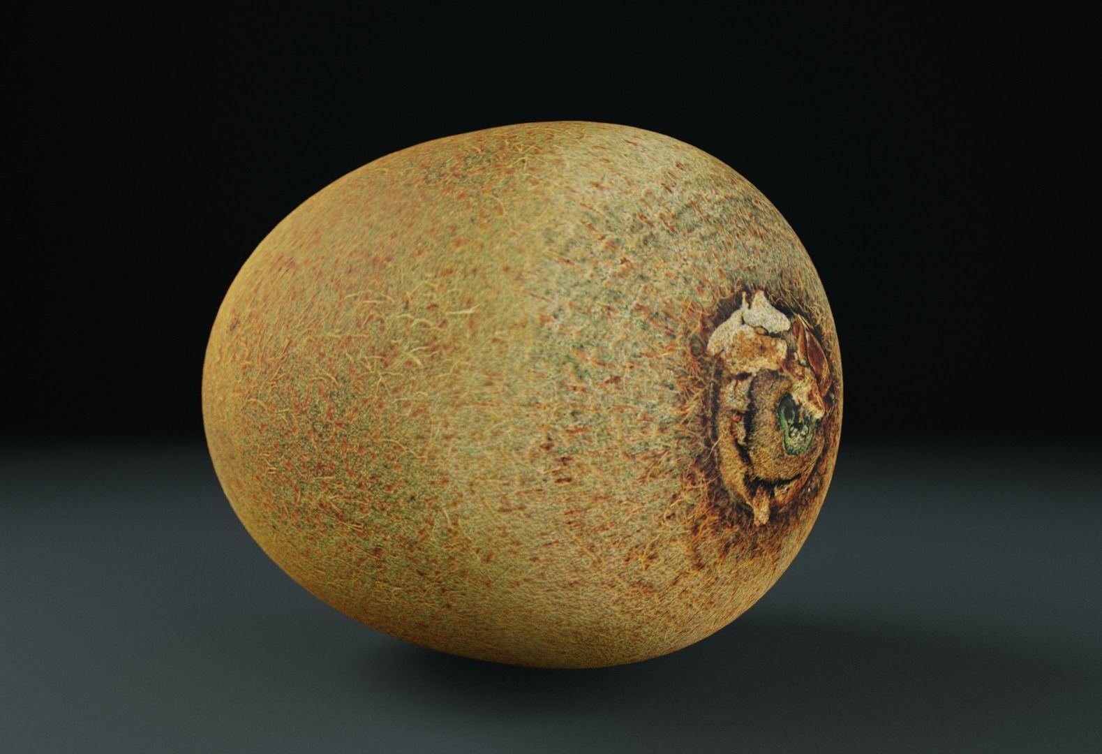 Fresh Kiwi Low-poly 3D model_3