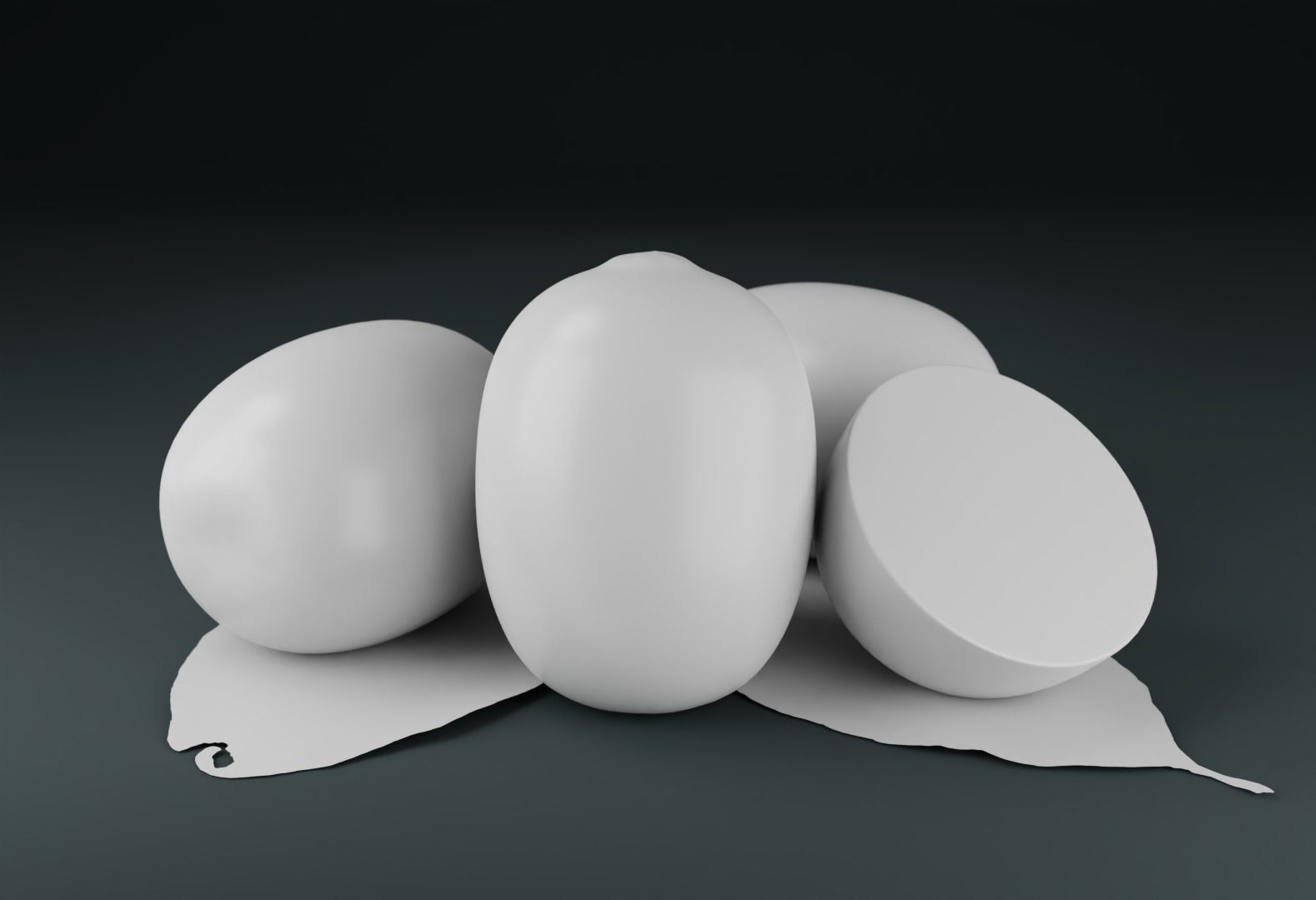 Fresh Kiwi Low-poly 3D model_5