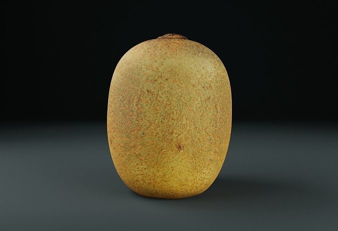 Fresh Kiwi Low-poly 3D model 3
