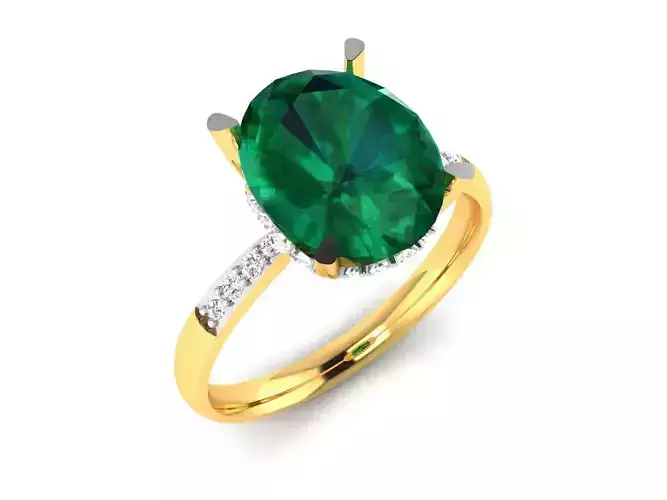 Solitaire Wedding Engagement Oval Ring