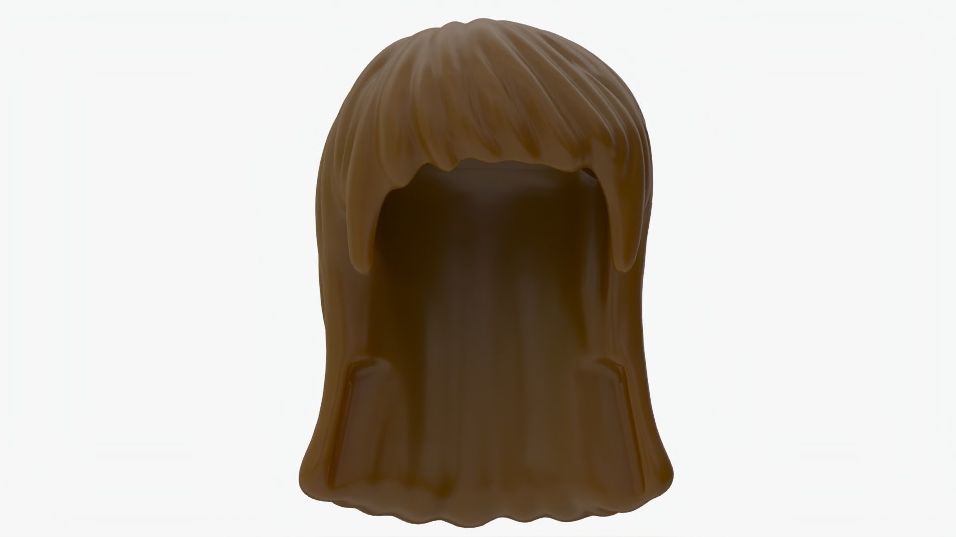 Lego 3D Scan long curl hair A2 3D model_2