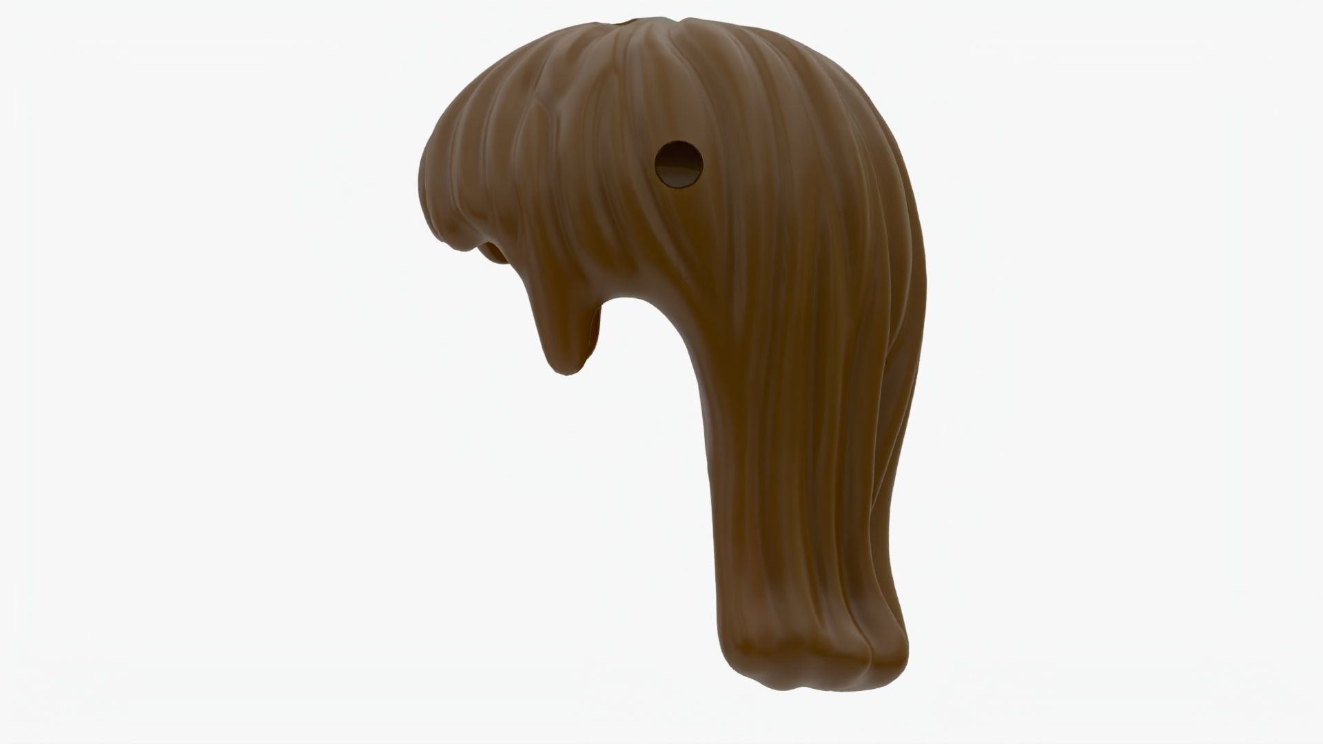 Lego 3D Scan long curl hair A2 3D model_4
