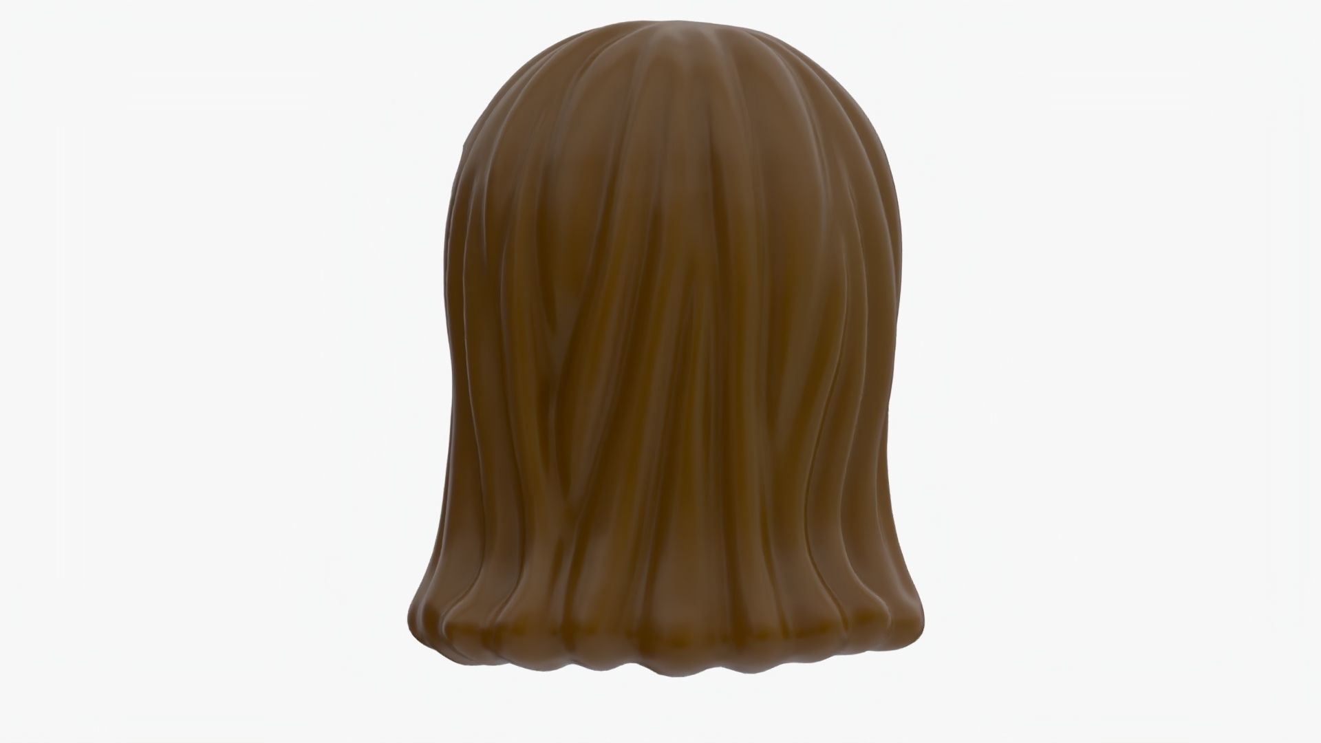 Lego 3D Scan long curl hair A2 3D model_5
