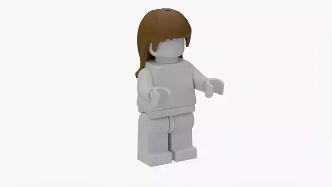 Lego 3D Scan long curl hair A2