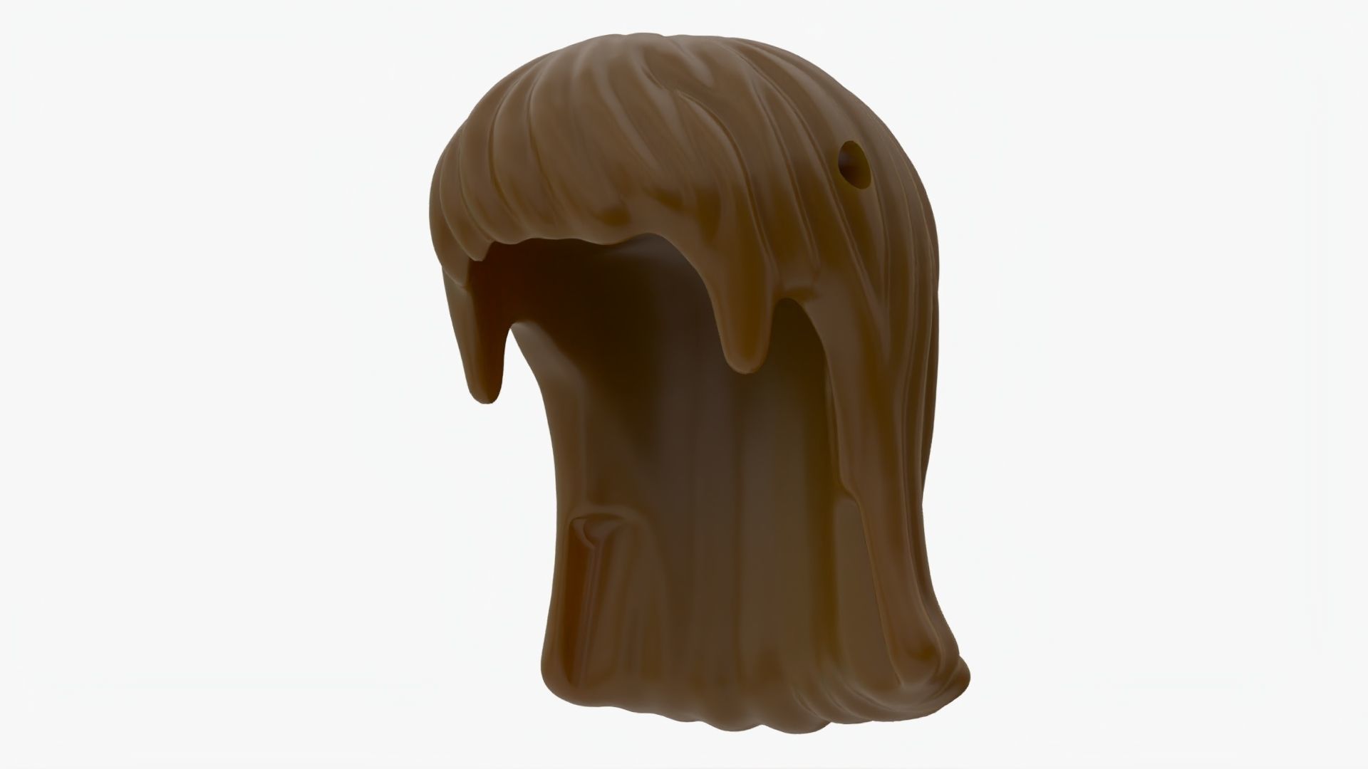 Lego 3D Scan long curl hair A2 3D model_3