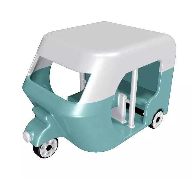 Mini Auto Rickshaw 3D model_0