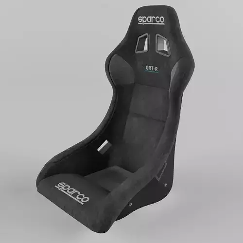 Racing Seat Sparco QRT-R suede Black 3D model