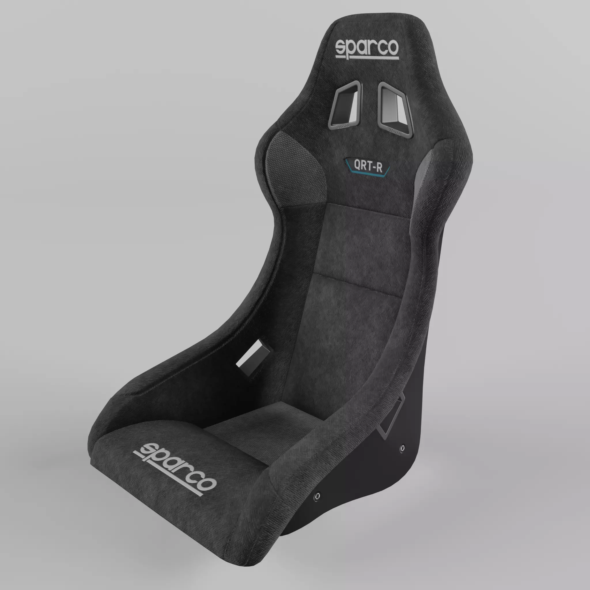 Racing Seat Sparco QRT-R suede Black 3D model_0