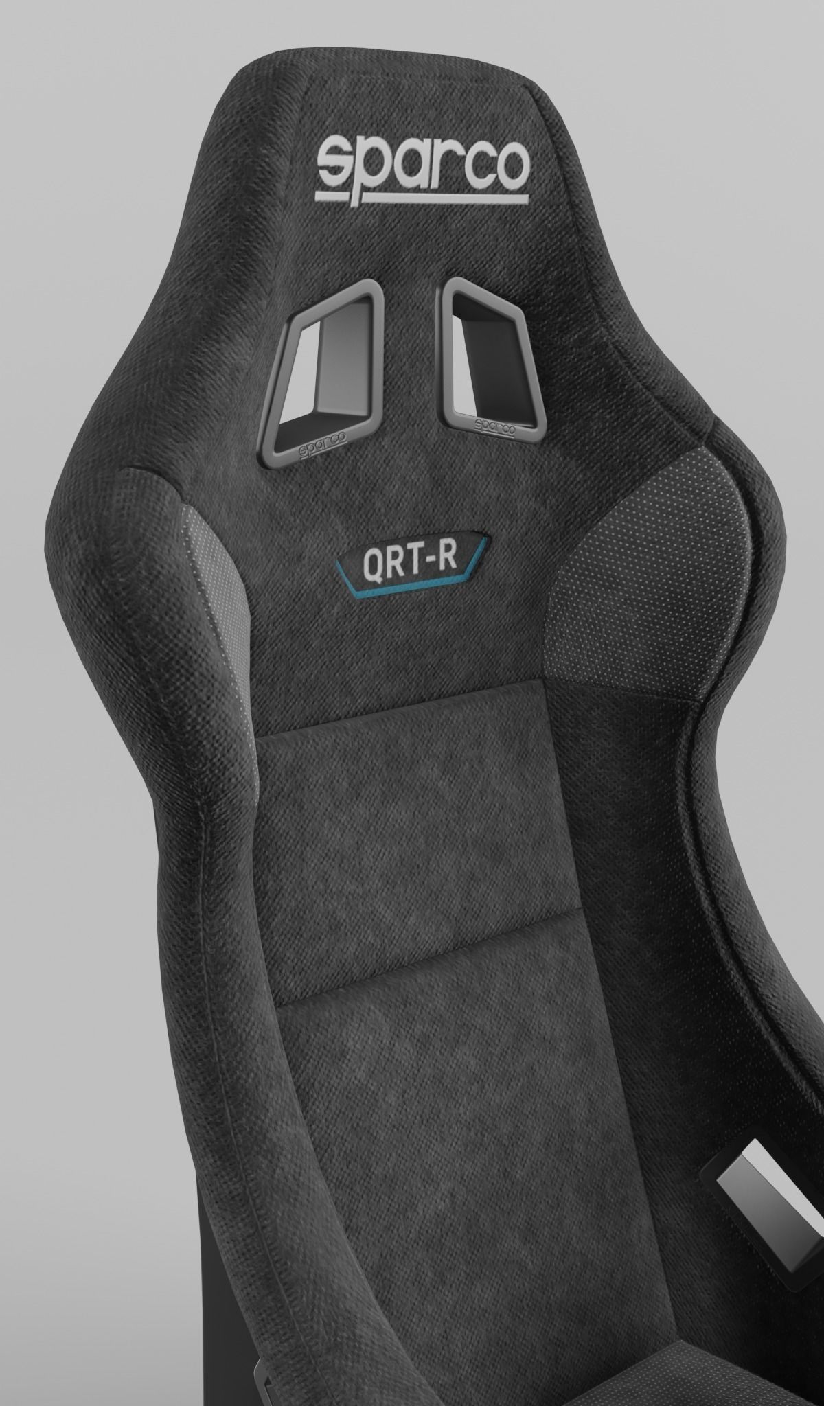 Racing Seat Sparco QRT-R suede Black 3D model_4