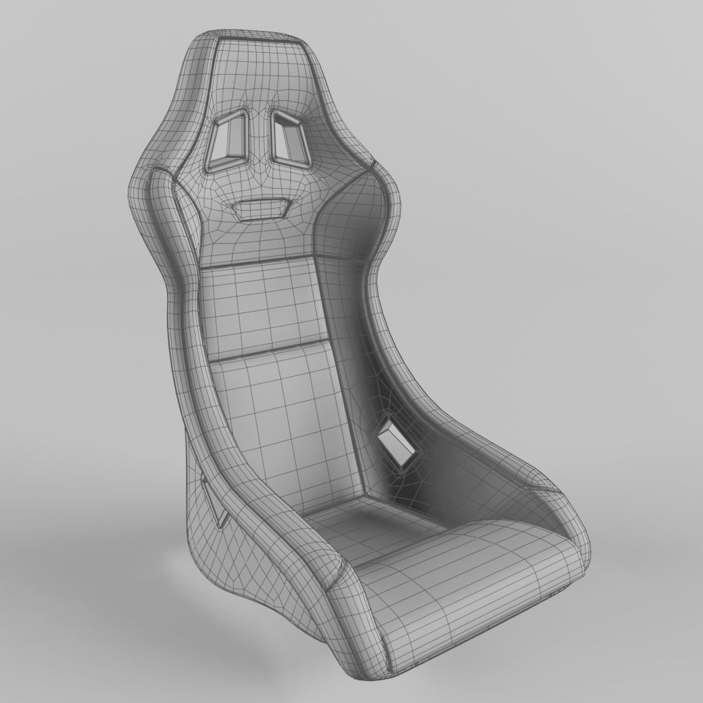 Racing Seat Sparco QRT-R suede Black 3D model_7
