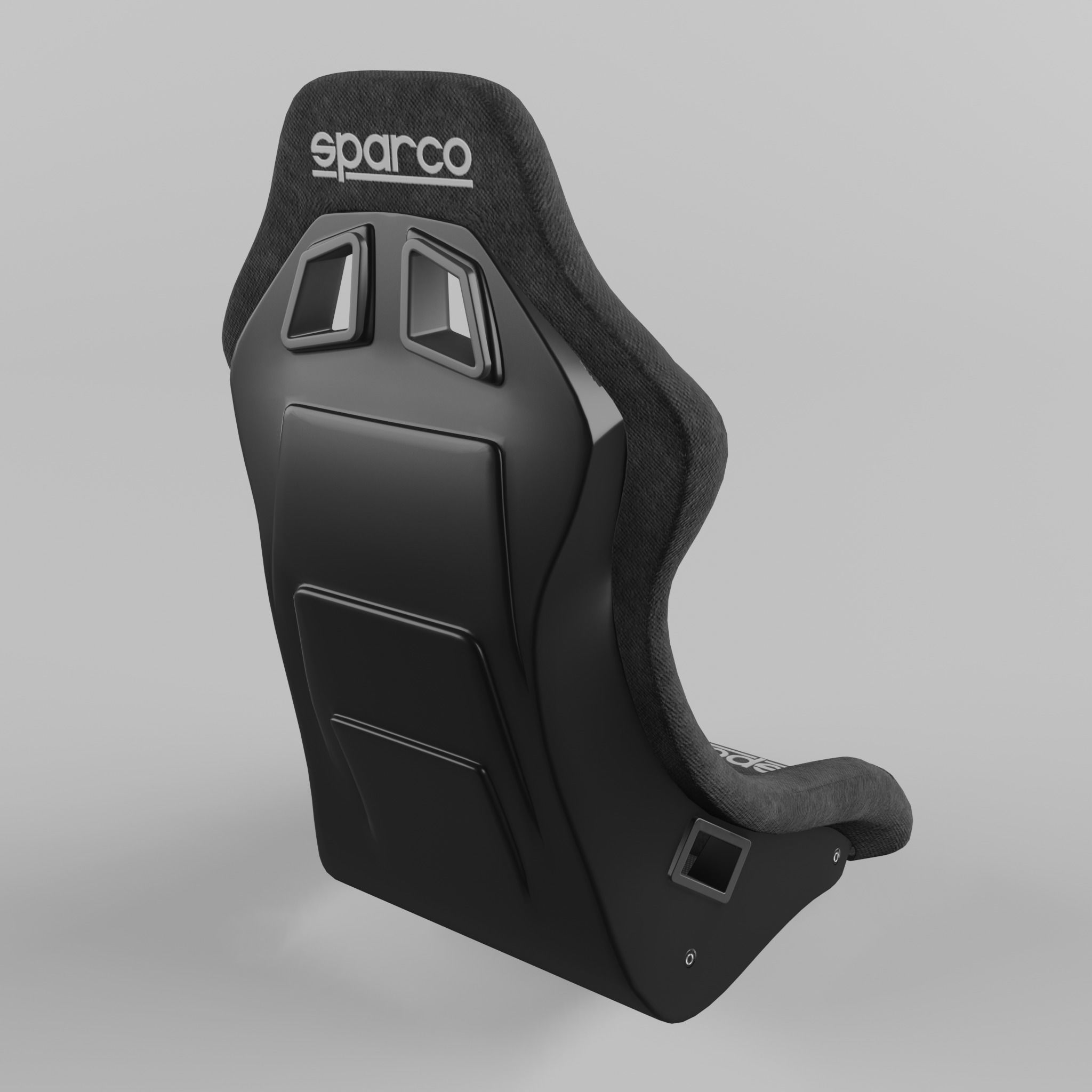 Racing Seat Sparco QRT-R suede Black 3D model_2