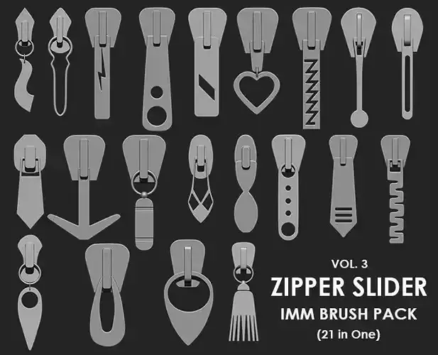 Zipper Slider IMM Brush Pack 21 in One vol 3