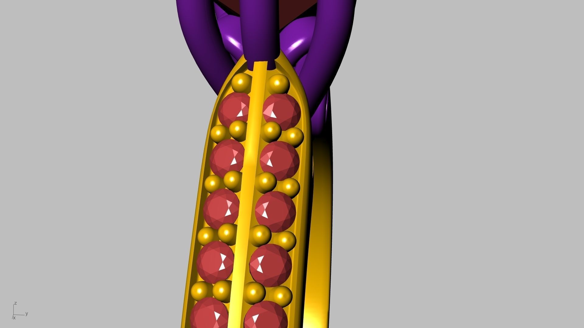 princess cut leaf shank designer ring stl verified 3D print model_17