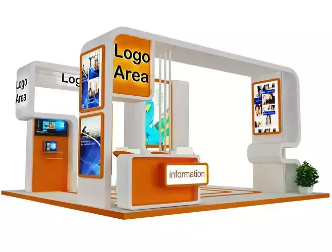 Booth Exhibition Stand a485b 3D model