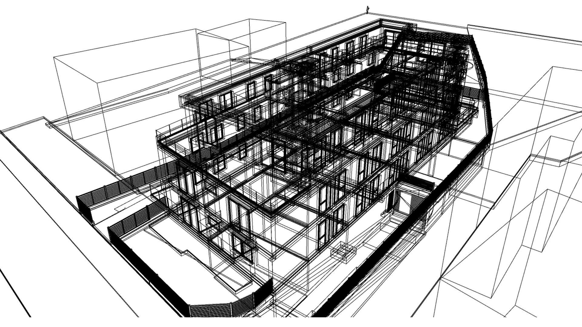 Residential Building 002 3D model_4