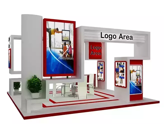  Booth Exhibition Stand a485c 3D model