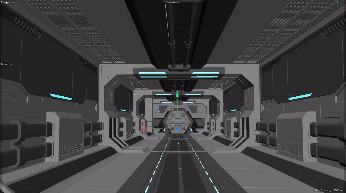3d models futuristic spaceship interior Free low-poly 3D model