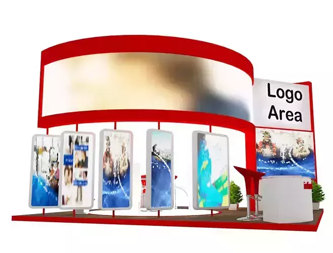 Booth Exhibition Stand a485d 3D model