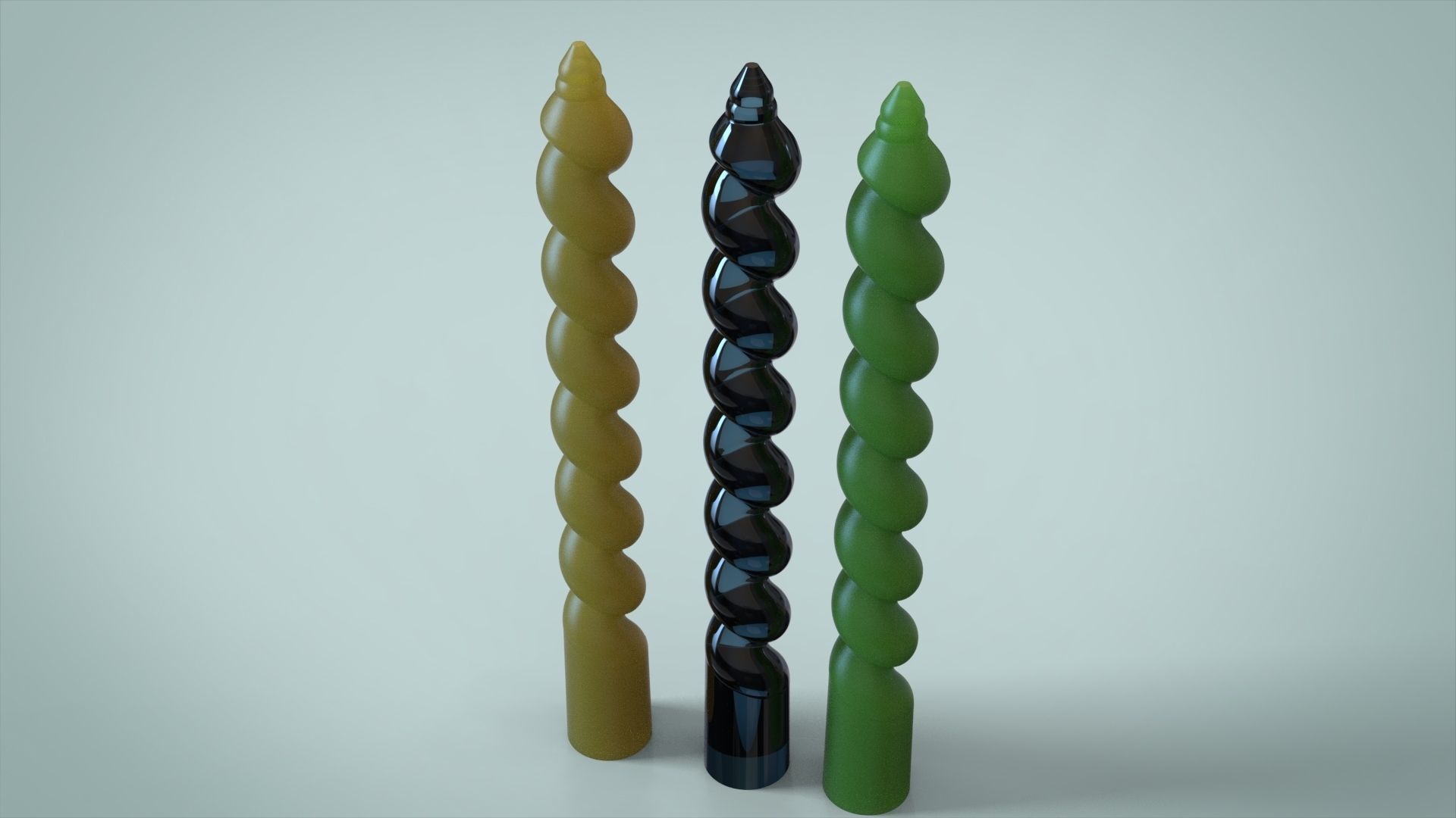 candle helicoidal for silicon mold  3D print model_5