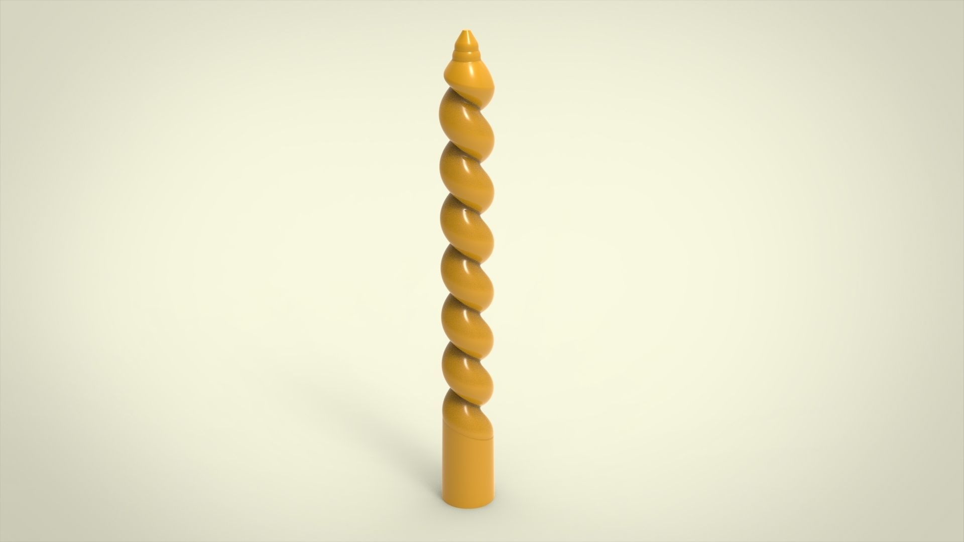 candle helicoidal for silicon mold  3D print model_1