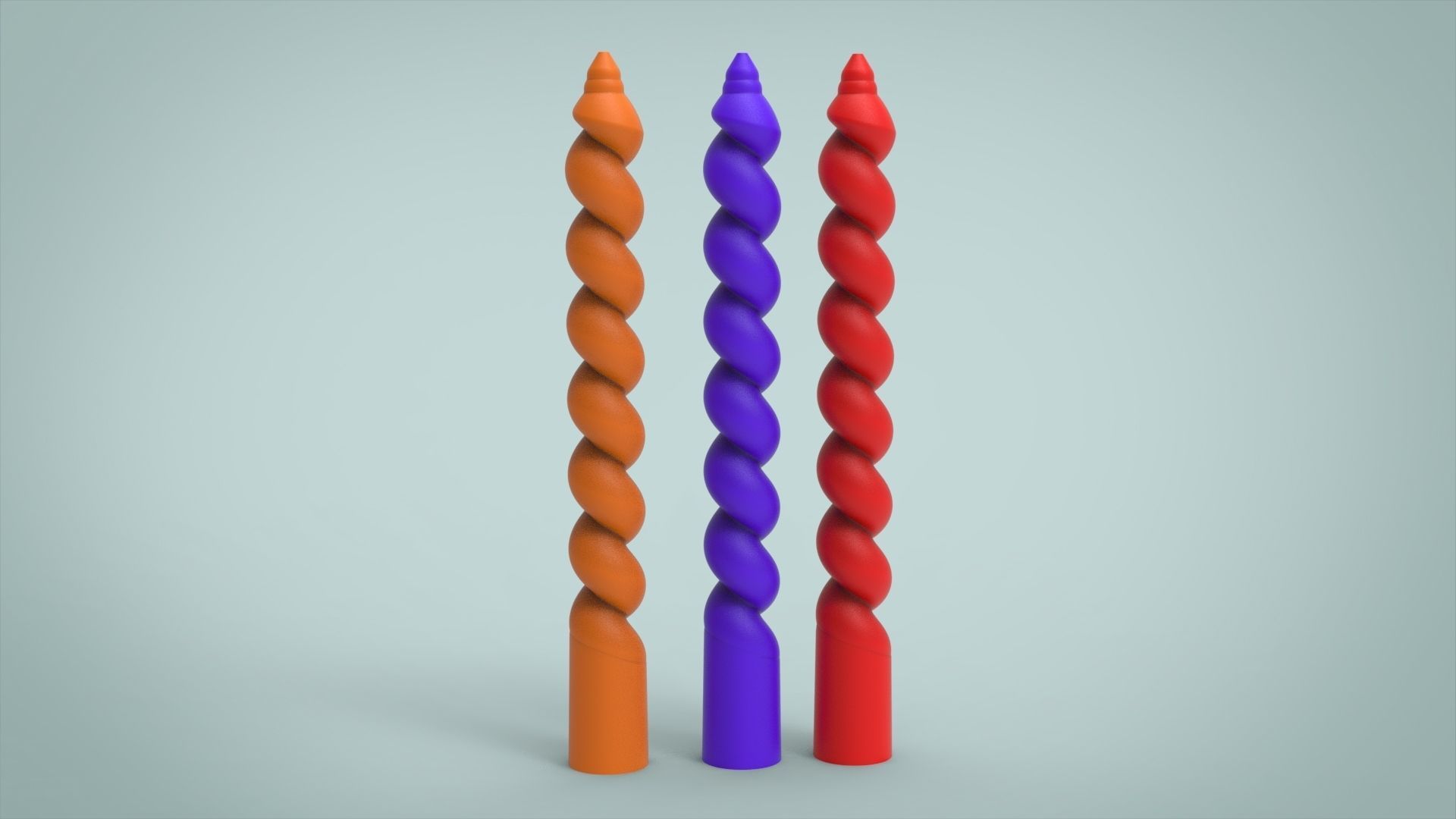 candle helicoidal for silicon mold  3D print model_3