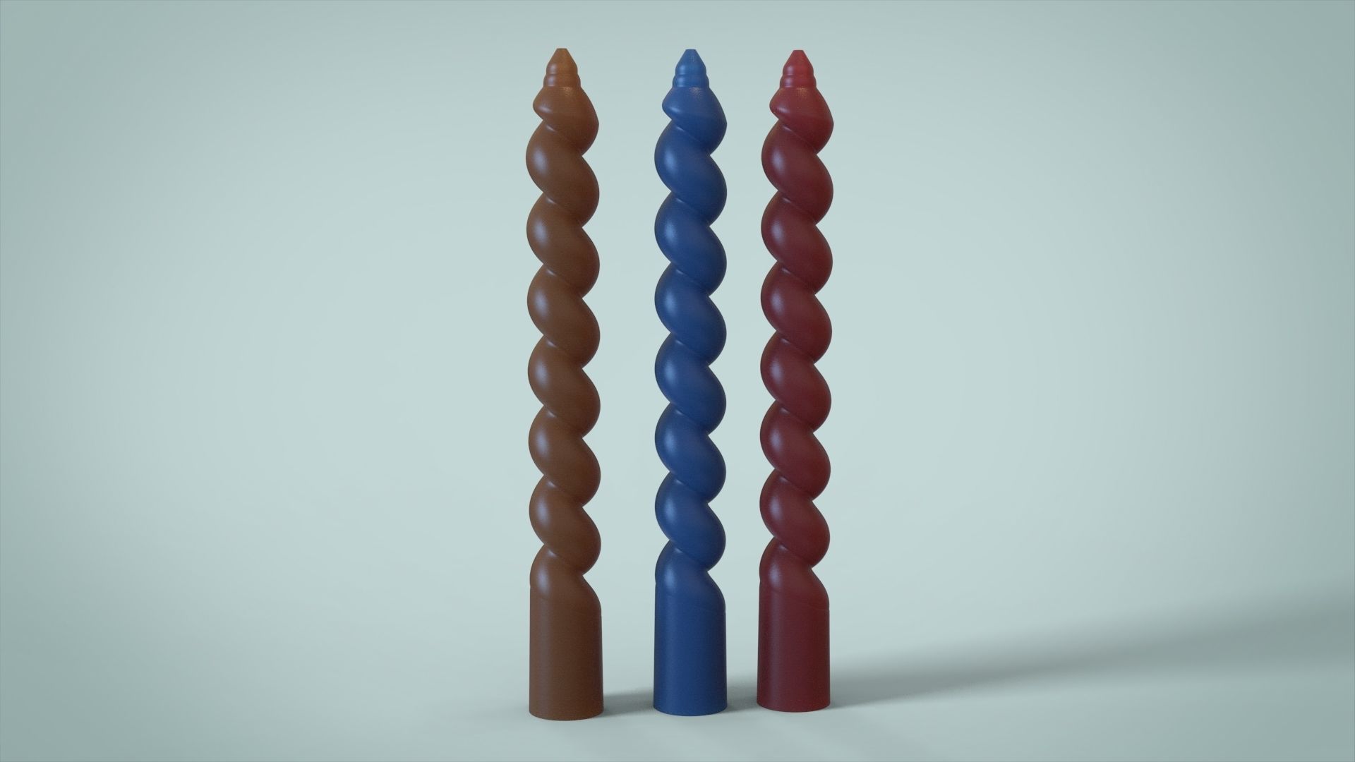 candle helicoidal for silicon mold  3D print model_4