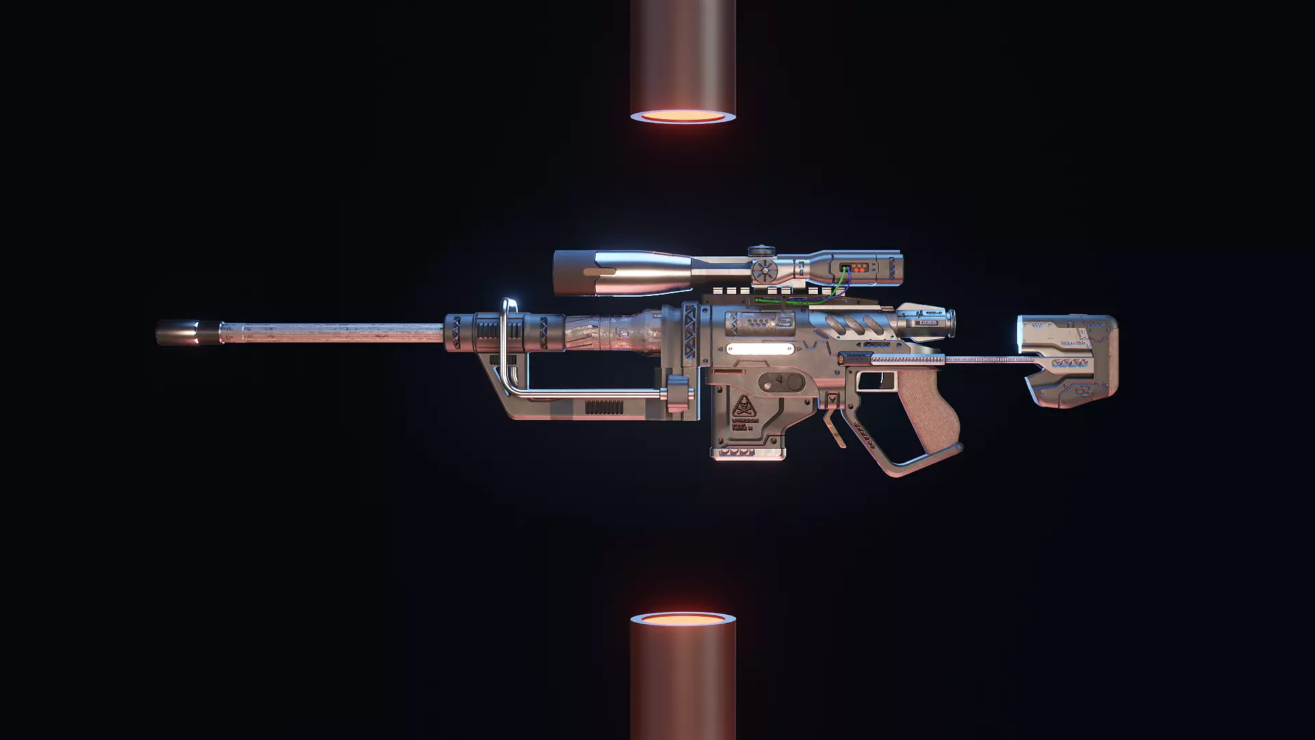 Sci-Fi sniper rifle 3D model_0