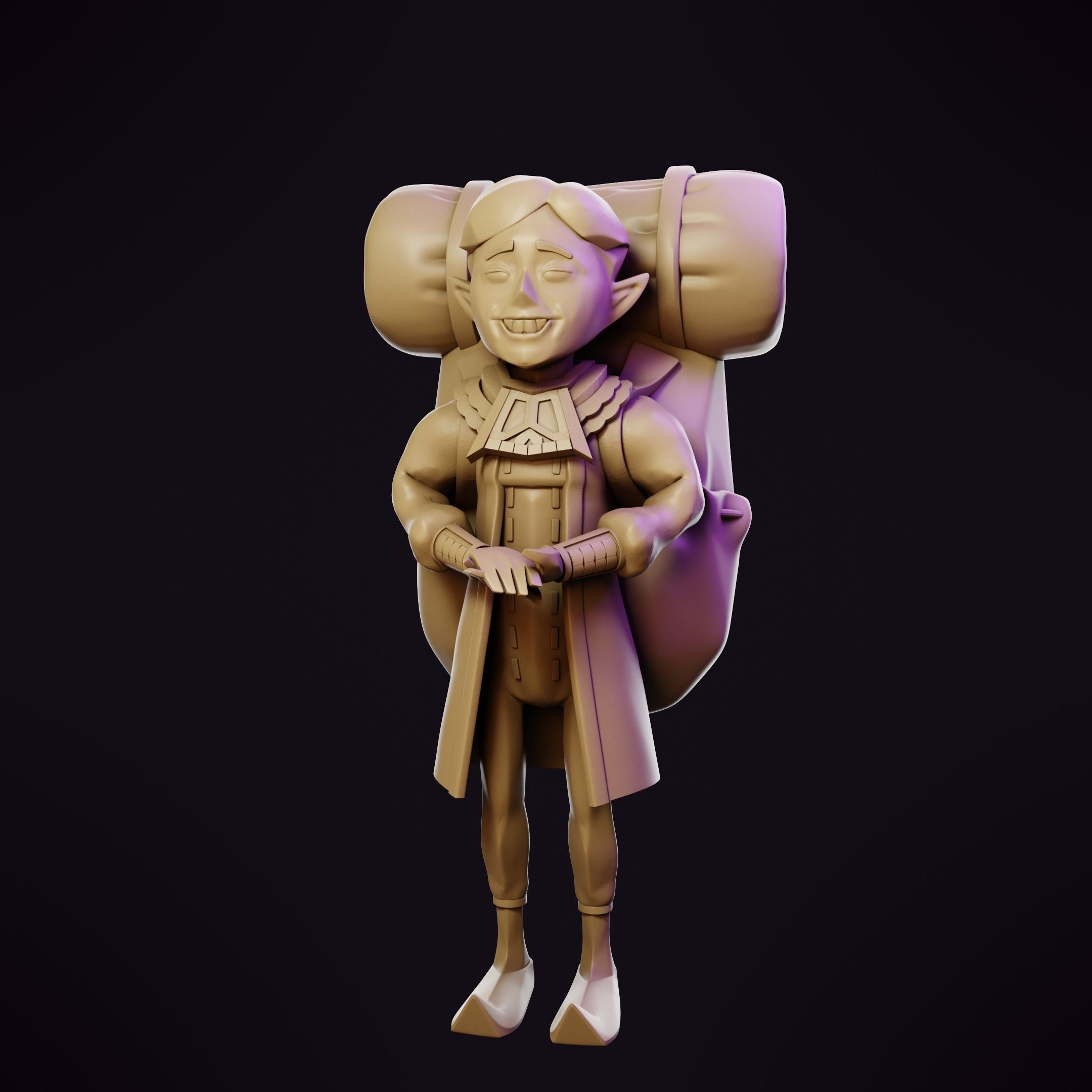 Happy Mask Salesman - Zelda 3D model coin bank 3D print model_4