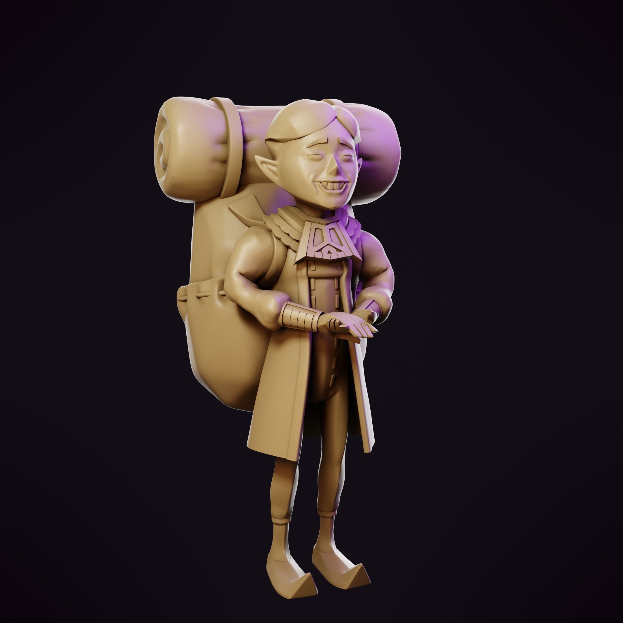 Happy Mask Salesman - Zelda 3D model coin bank 3D print model_13