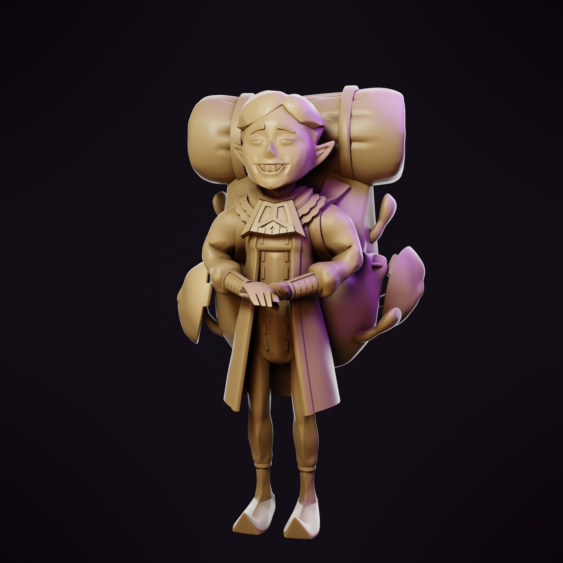 Happy Mask Salesman - Zelda 3D model coin bank 3D print model_2