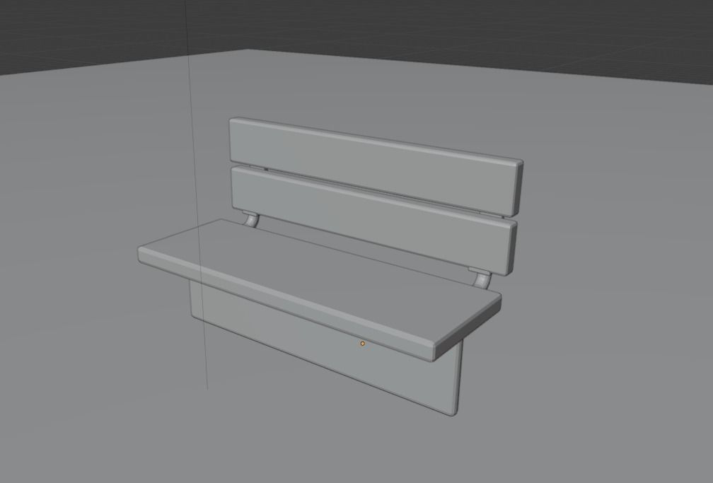 Low Poly Bench Free low-poly 3D model_2