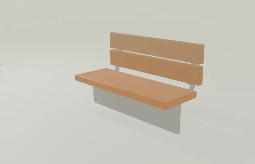 Low Poly Bench Free low-poly 3D model_0