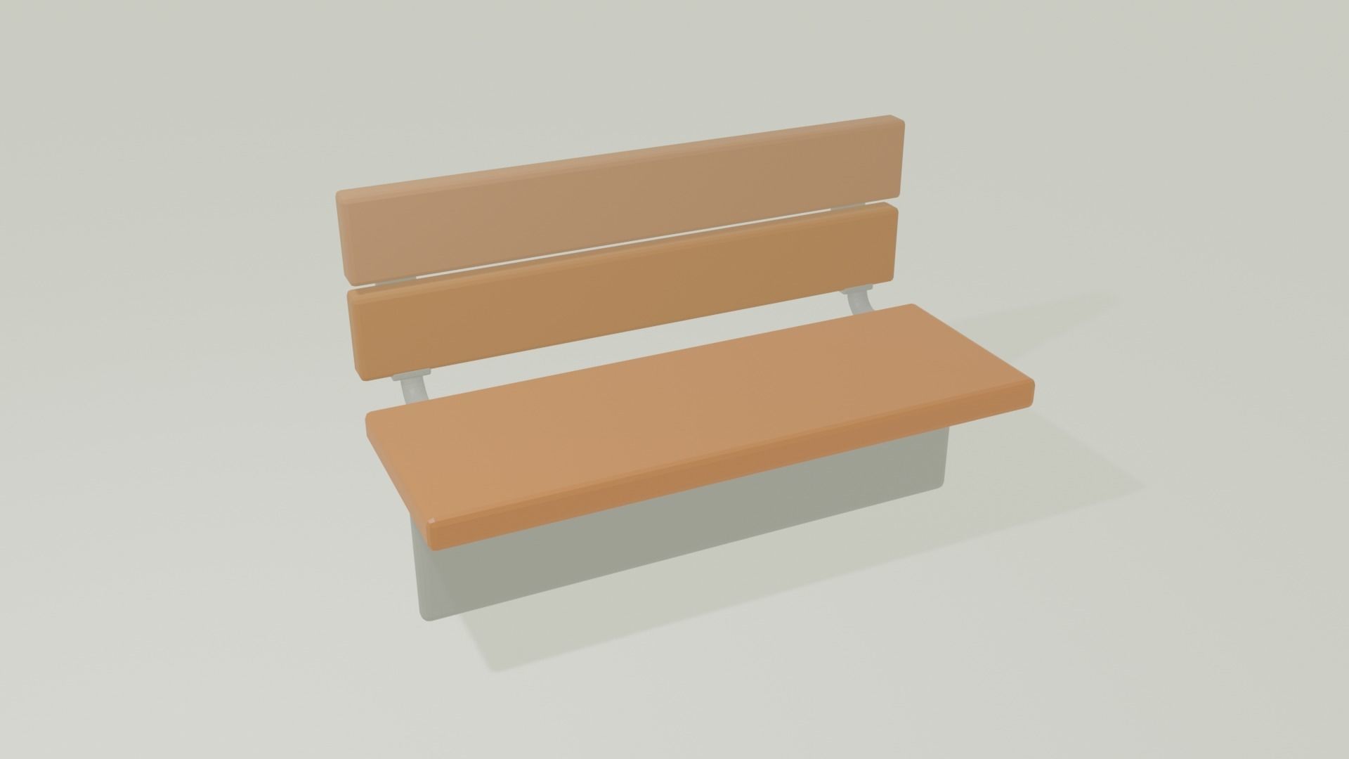 Low Poly Bench Free low-poly 3D model_5