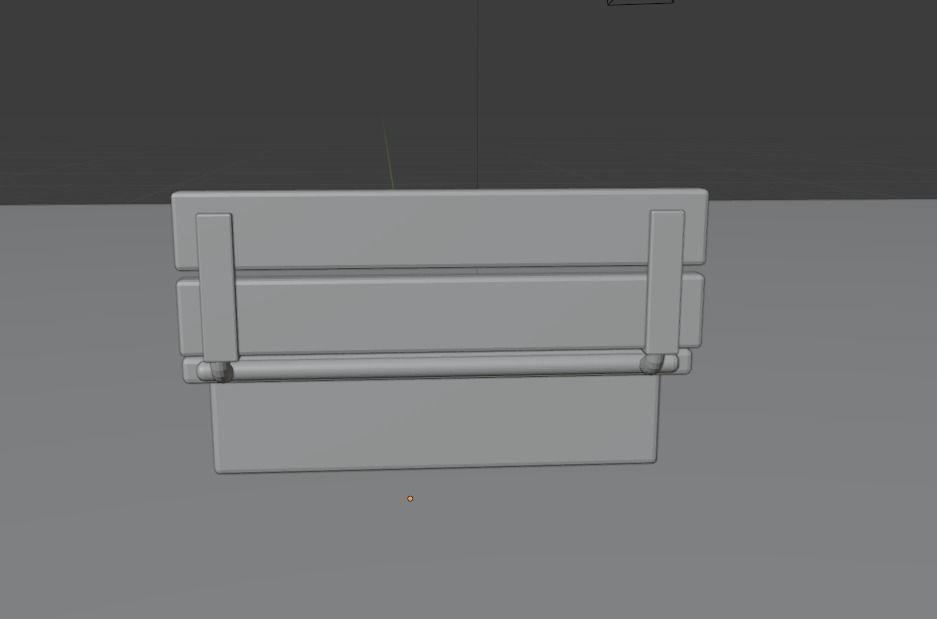 Low Poly Bench Free low-poly 3D model_3
