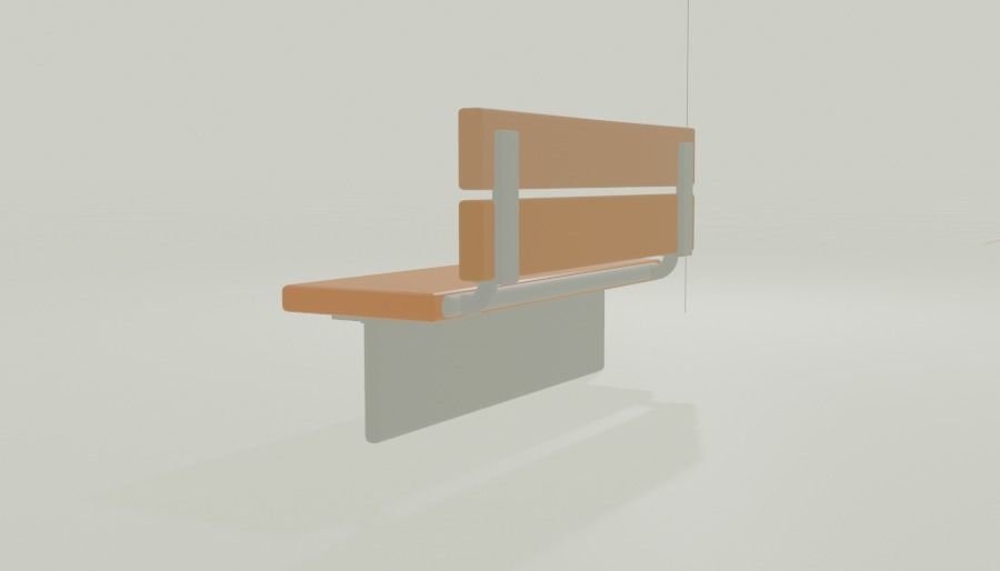 Low Poly Bench Free low-poly 3D model_1