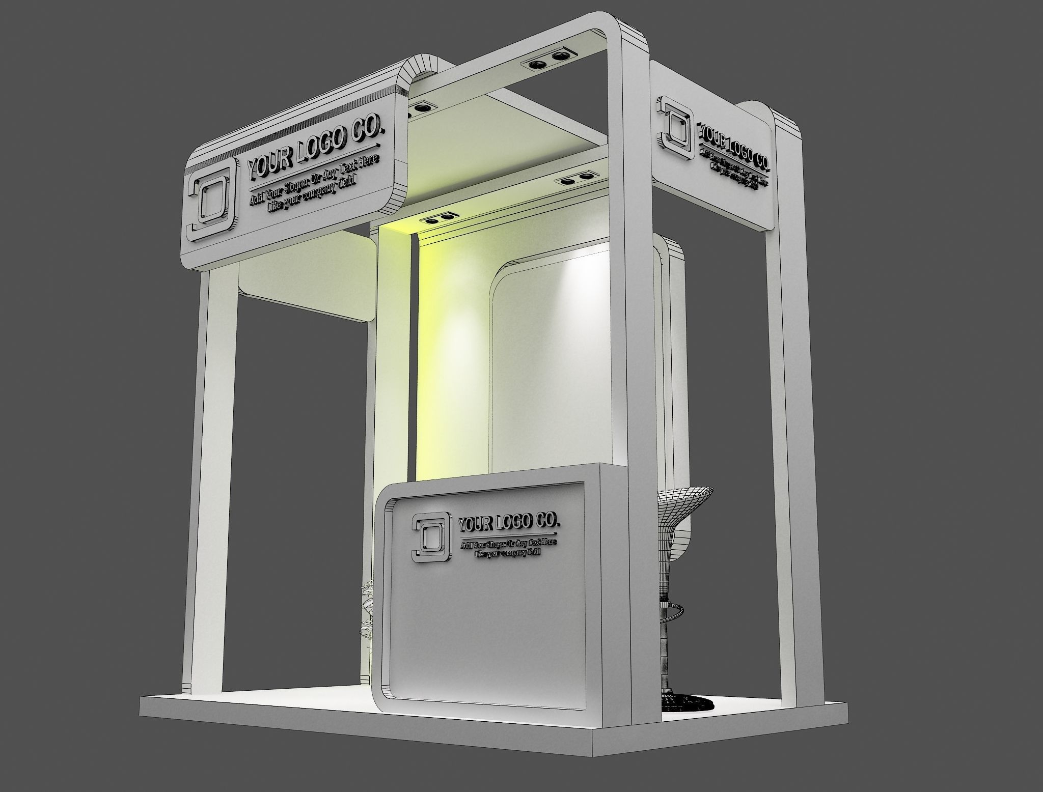Booth Exhibition Stand a487a 3D model_7
