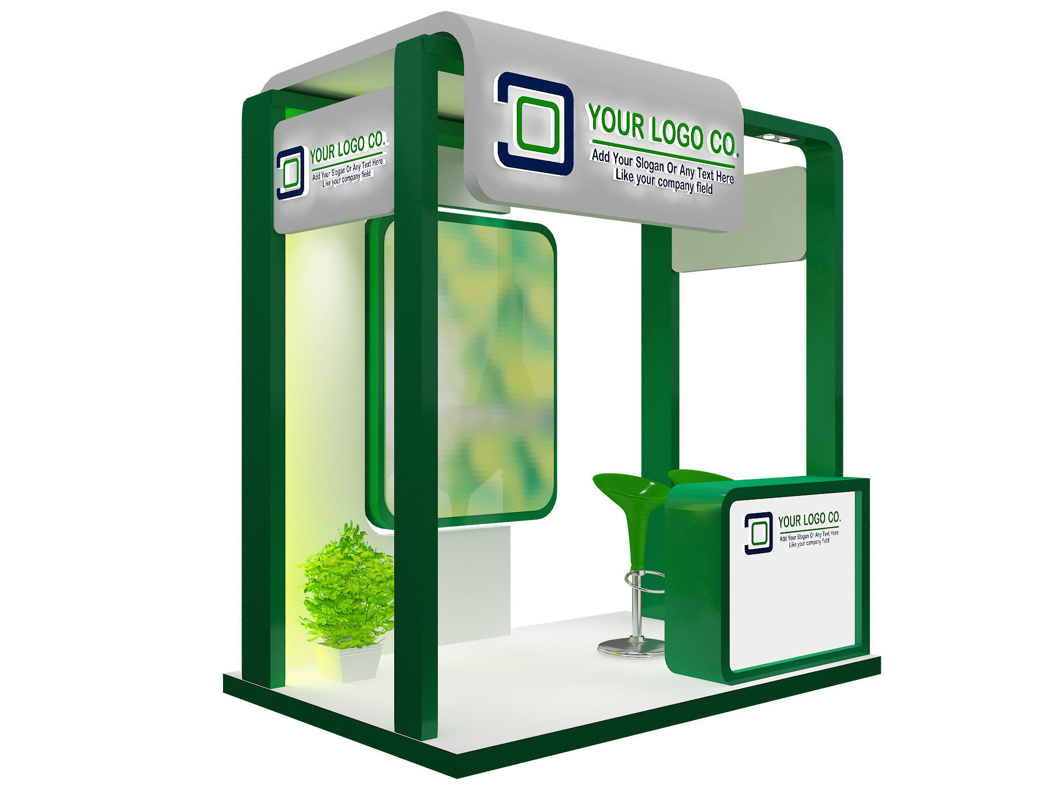 Booth Exhibition Stand a487a 3D model_8